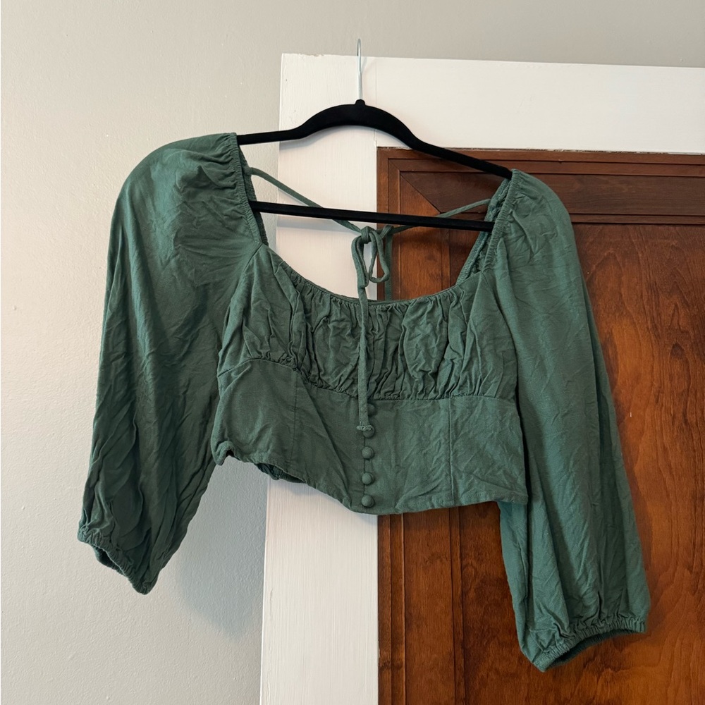 Green blouse